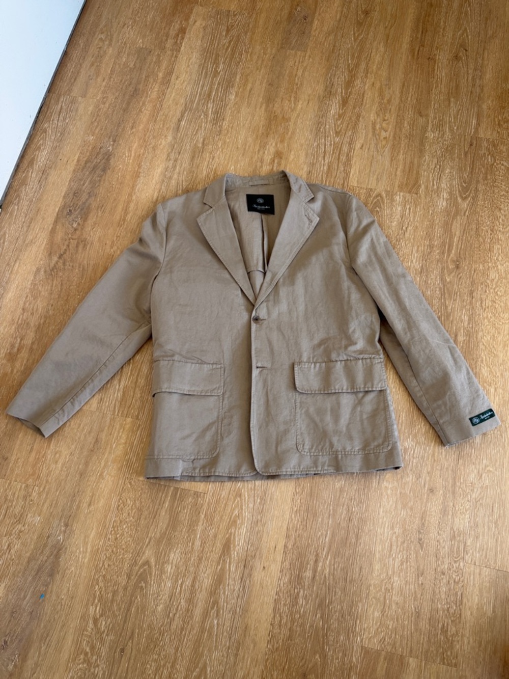 Tan Cotton-Linen Blend Blazer- size M - Knickerbocker NY